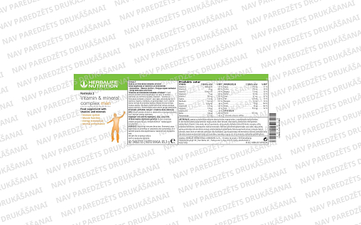 Formula 2 Vitamīnu un minerālvielu komplekss vīriešiem