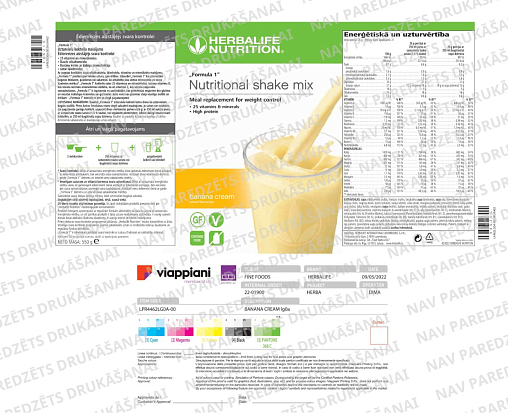 Uzturvielu kokteilis Formula 1 ar banānu krēma garšu